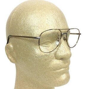 Wilshire Designs 1419 Mens Gold Metal Aviator Eyeglass Frames 55 18 145